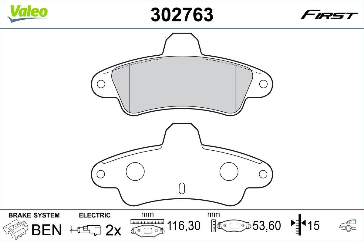 VALEO Fékbetét, mind 302763_VALEO